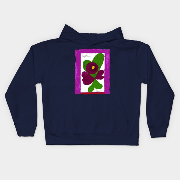 Clover flower Kids Hoodie by NightserFineArts